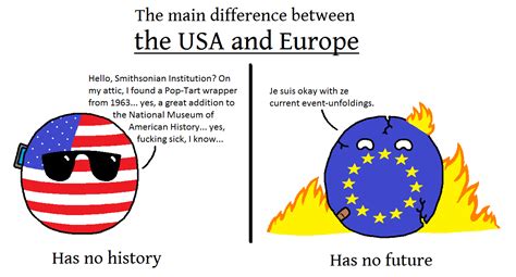 The Main Difference Usa Europe By Selenocystein Polandball