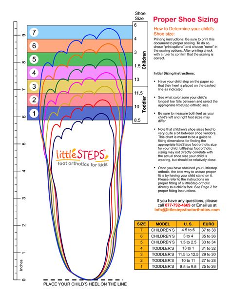 Baby Foot Measure Chart Printable