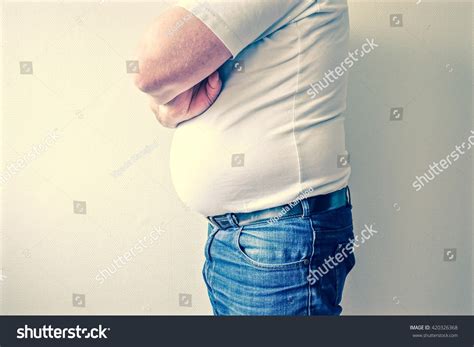 Fat Man Big Belly Stock Photo 420326368 Shutterstock