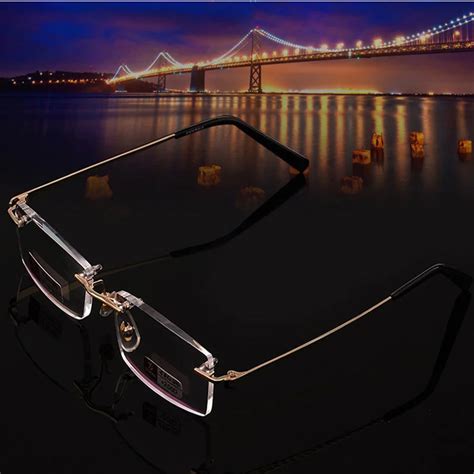 big sale high grade rimless reading glasses women men high quality diamond cut ultralight