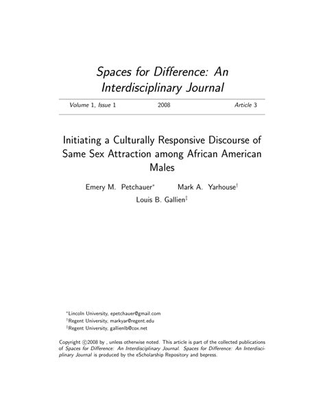 Pdf Initiating A Culturally Responsive Discourse Of Same Free
