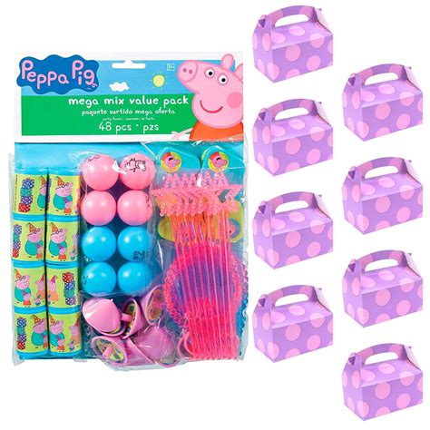 Peppa Pig Filled Favor Box Kit For 8 Guests