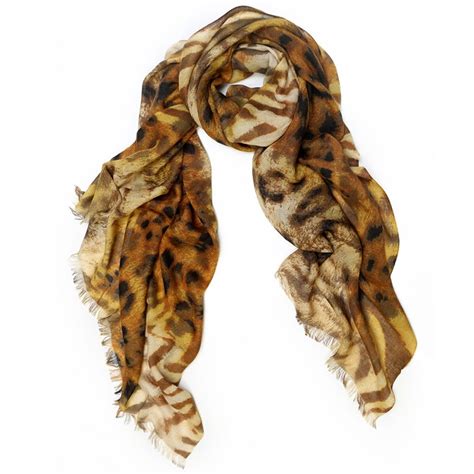 Sunderbun Tiger Fur Cashmere Silk Scarf Buy It Here