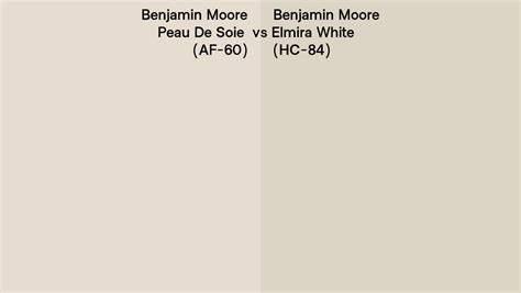 Benjamin Moore Peau De Soie Vs Elmira White Side By Side Comparison