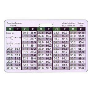 The experimentation table can be placed on a private island. Temperature Conversion Chart Horz Badge ID Card Pocket Reference Nurse Paramedic | eBay
