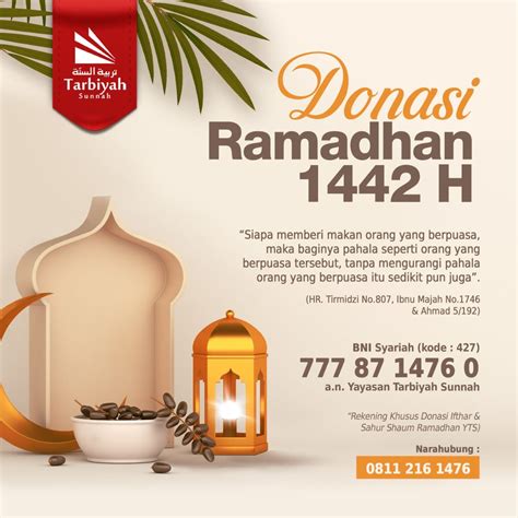 Donasi Ramadhan 1442 H Yayasan Tarbiyah Sunnah