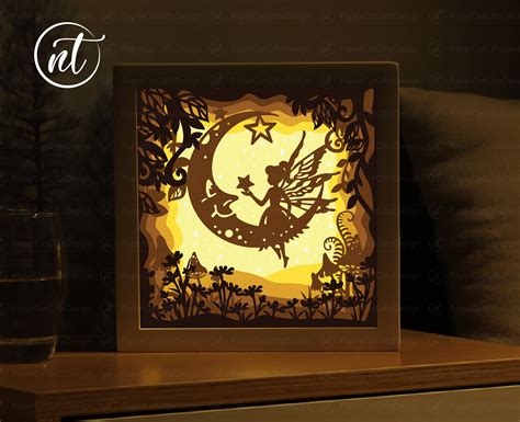 Fairy Moon Shadow Box Lightbox SVG Paper Cut Shadow Box - Etsy UK