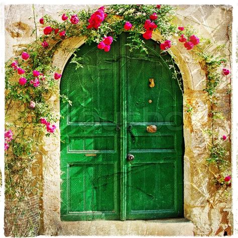 Old Pictorial Greek Doors Stock Image Colourbox