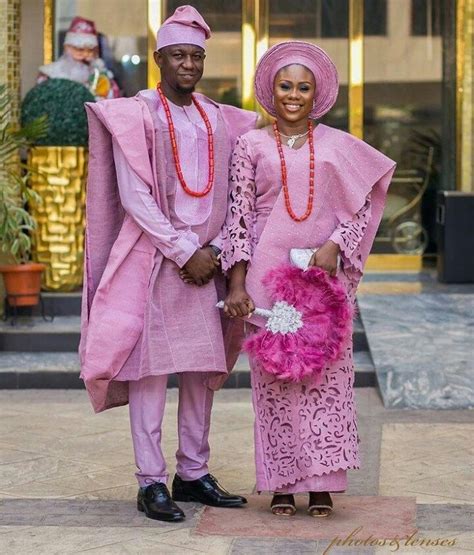 Custom Made Nigeria African Traditional Couple Aso Oke Set Etsy