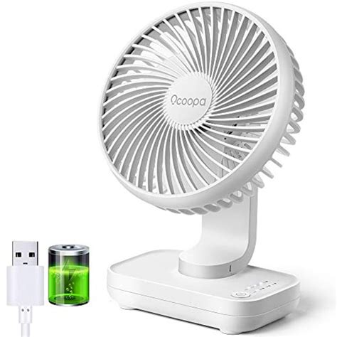 4000mah Rechargeable Battery Operated Portable Usb Table Fan With £10