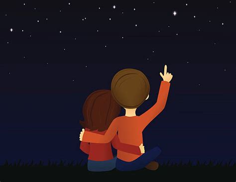 Best Stargazing Couple Illustrations Royalty Free Vector Graphics