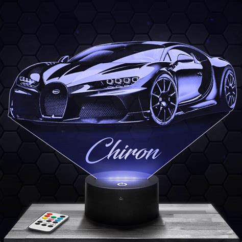 Supercar Bugatti Chiron Super Sport300 3d Led Lamp With A Base Of Your