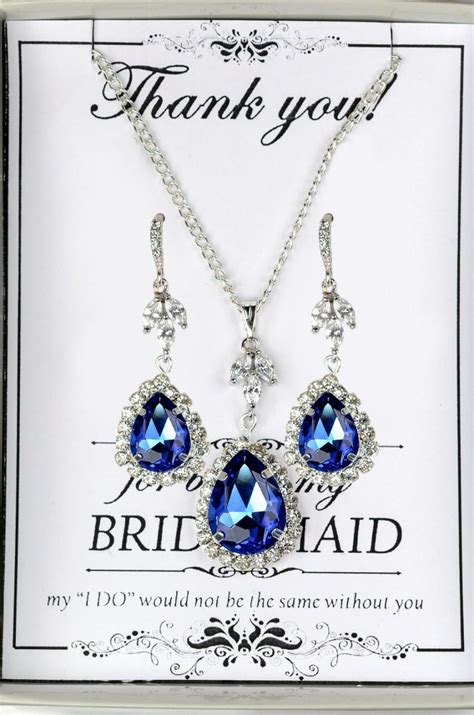 Blue Bridal Earrings Navy Bridesmaid Blue Jewelry Blue Drop Earrings