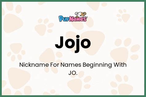 Jojo 🐶 Dog Name Meaning And Popularity ™