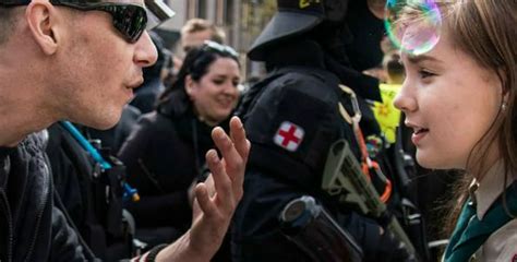 Czech Girl Scout Who Stood Up To Neo Nazi Is Internet Hero Prague Czech Republic