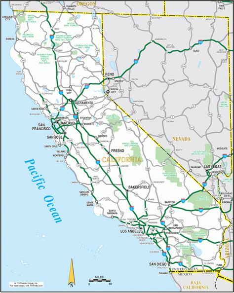 California Map Printable Road Map Of California Printable Maps