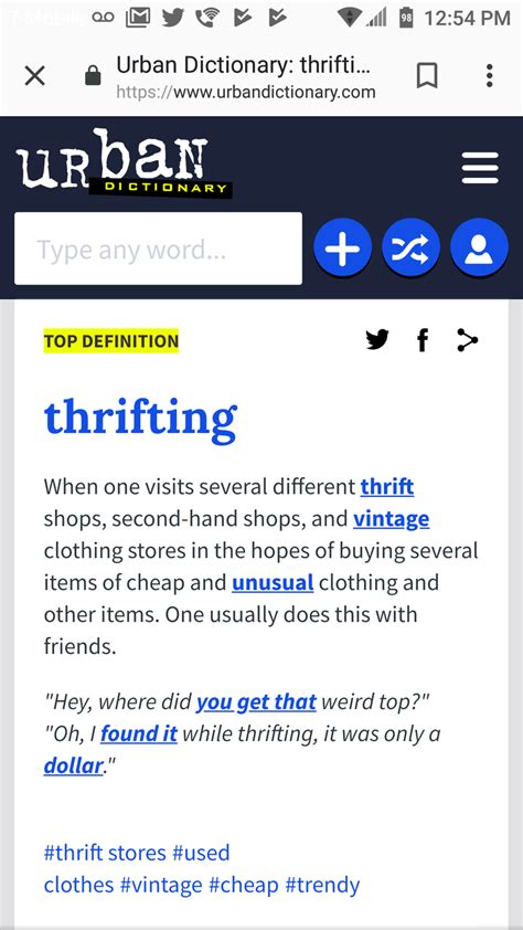thrifting 是什麼意思？ 關於英語 英國 （英文）的問題 hinative