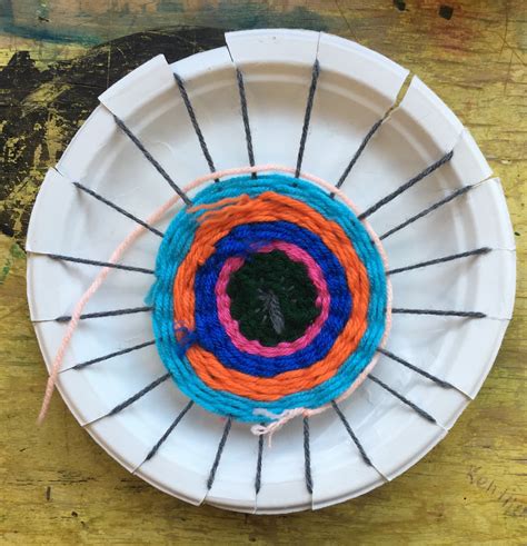 Paper Plate Weaving Make A Yarn Bowl