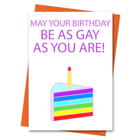 May Your Birthday Be As Gay As You Are Gay Birthday Card Etsy