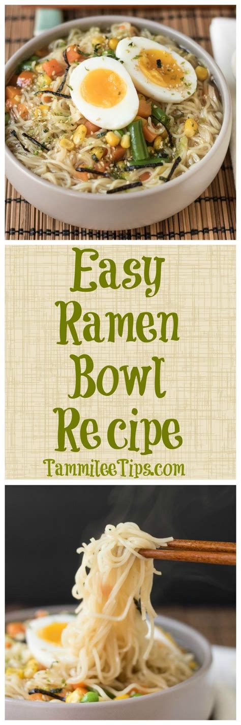 Quick And Easy Ramen Bowl Recipe Homemade Ramen Cooking Recipes