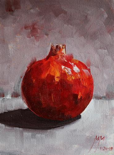 Daily Paintworks Pomegranate Original Fine Art For Sale