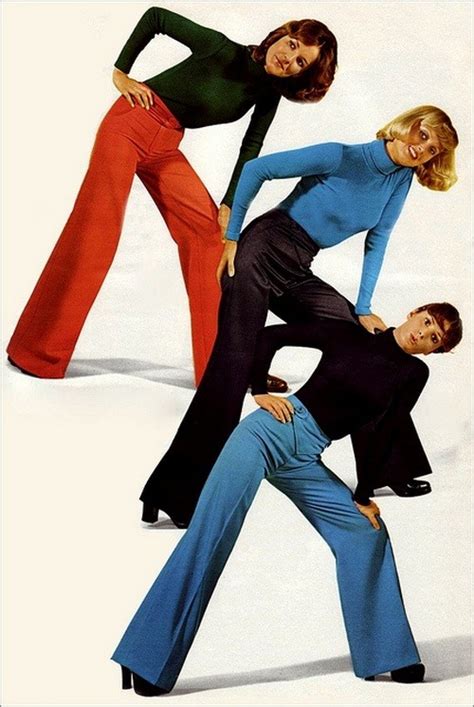 Super Seventies 70s Womens Flared Trouser Fashions