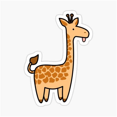 Cartoon Giraffe Stickers Redbubble