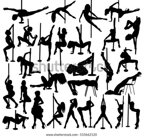 Striptease Silhouettes Stock Vector Royalty Free 533662120