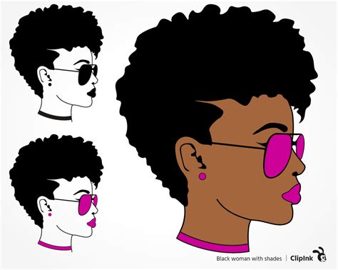 Black Woman Svg Afro Haircut And Shades Svg Png Eps Dxf Pdf