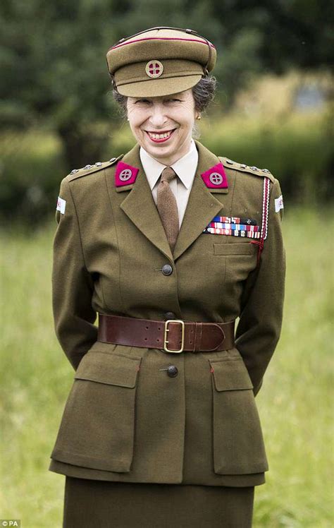 Princess Anne Dons Her Military Uniform As She Arrives At Yorkshire