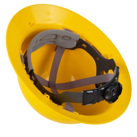 Duo Safety Yellow Full Brim Style Hard Hat With 4 Point Ratchet Suspension