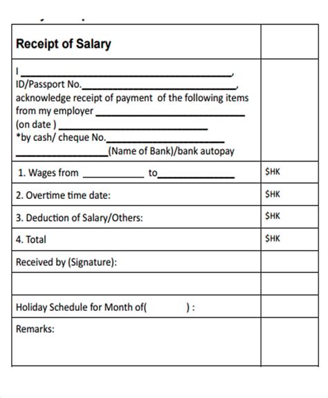 12 Salary Templates Free Word Excel And Pdf Formats Samples