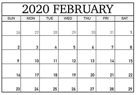 Some calendars are wholly editable. February 2020 Calendar PDF, Excel Sheet | Free Printable ...