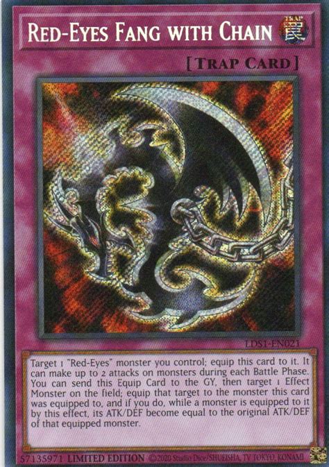 Red Eyes Fang With Chain Lds1 En021 Secret Rare Limit