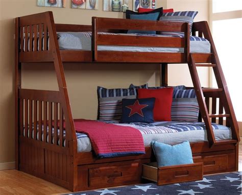 Charlie Merlot Twin Over Full Bunk Bed Muebles De Dormitorio De