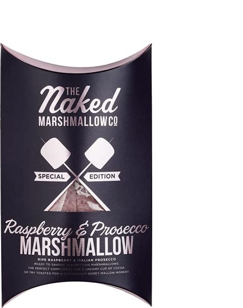 The Naked Marshmallow Co Raspberry And Prosecco Gourmet Marshmallows 100g Approved Food