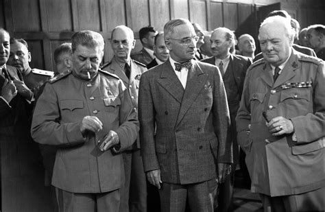 Joseph Stalin Harry Truman And Winston Churchill At The Potsdam Conference 1945 [1632x1066
