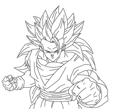 Goku From Anime Dragon Ball Z Coloring Page Download Print Or Color