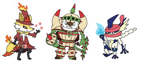 Mega Kalos Starters By Joltiklover On Deviantart