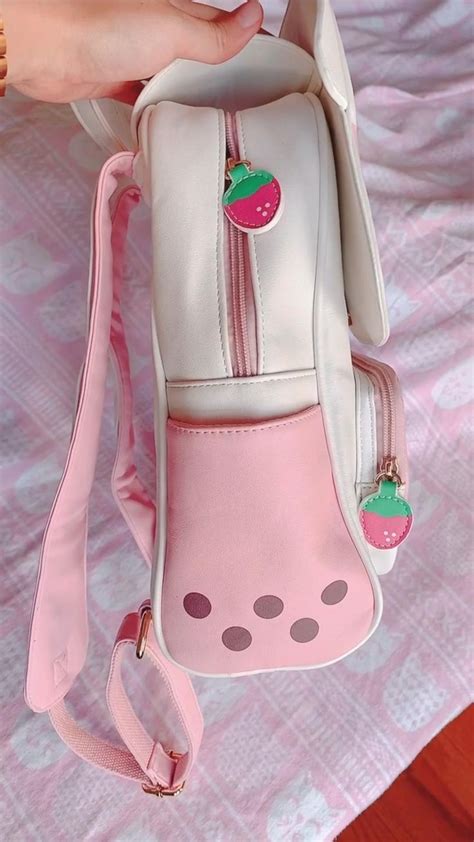 I Present The Strawberry Cow Boba Ita Backpack 🍓kawaii Fashion In 2022