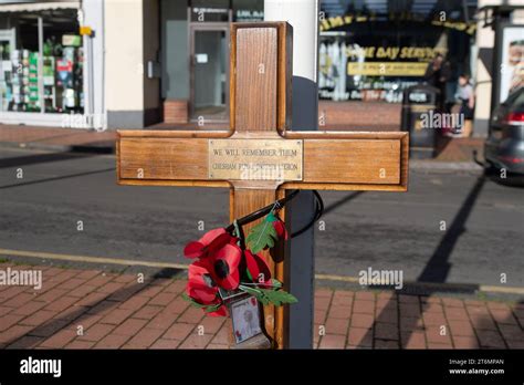 Chesham, Buckinghamshire, UK. 11th November, 2023. A memorial cross in
