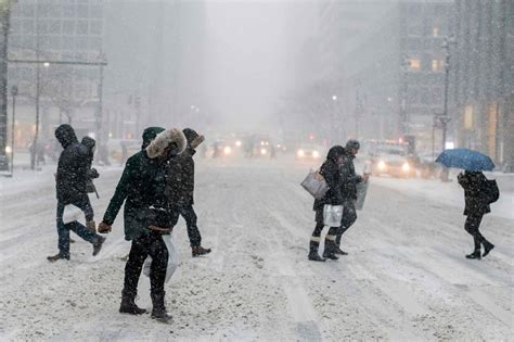 Winter Storm Hits New York City With Powerful Winds And Up