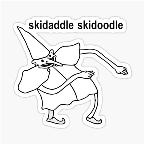 Skidaddle Skidoodle Your Is Now A Noodle Meme Classic Sticker By