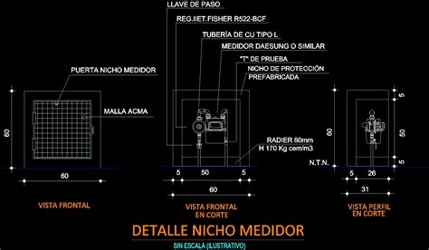 Gas Meter Nicho Dwg Block For Autocad • Designs Cad
