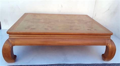 Henredon Ming Style Coffee Table With Burl Wood Top For Sale At 1stdibs