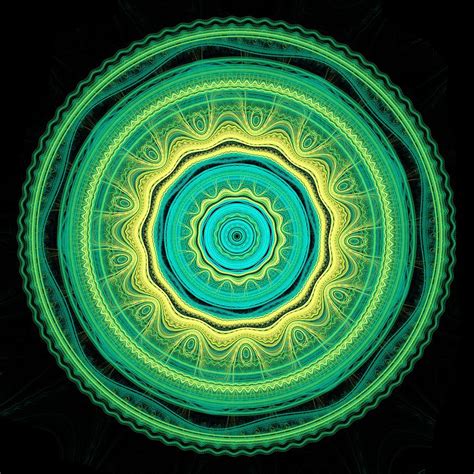 Green Mandala Digital Art By Martin Capek Fine Art America