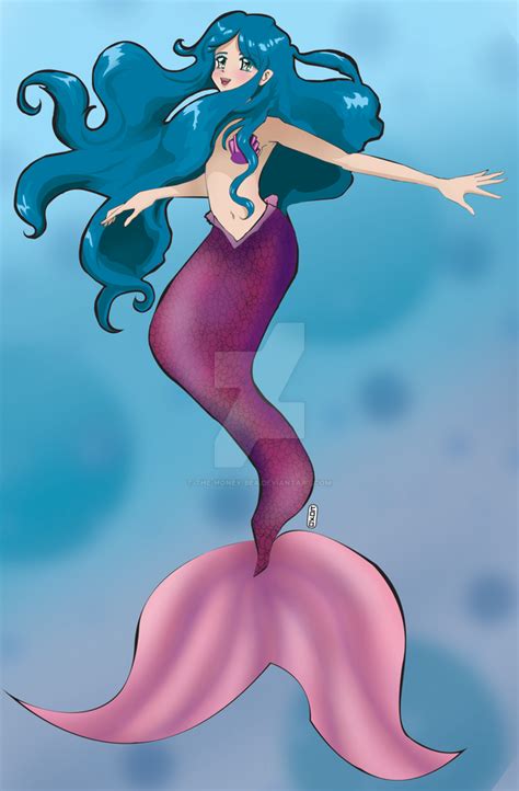 Purple Mermaid By The Honey Bea On Deviantart