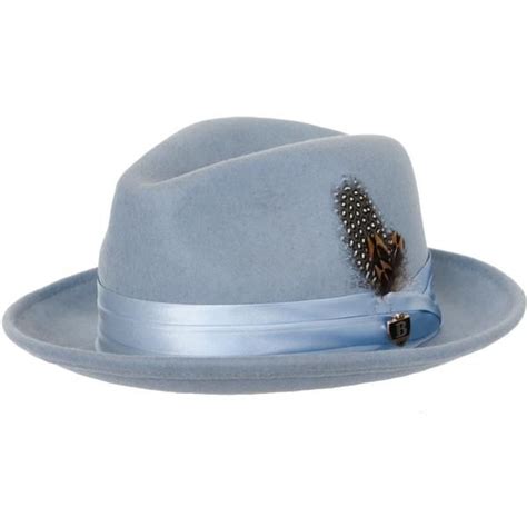 Wool Felt Gangster Fedora Hat With Satin Hat Band By Bruno Capelo