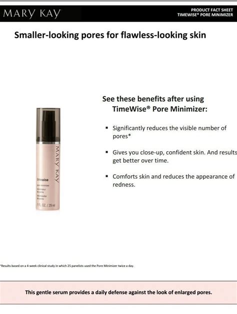 Have some questions regarding our new pore minimizer ? Mary Kay Timewise Pore Minimizer www.marykay.com ...