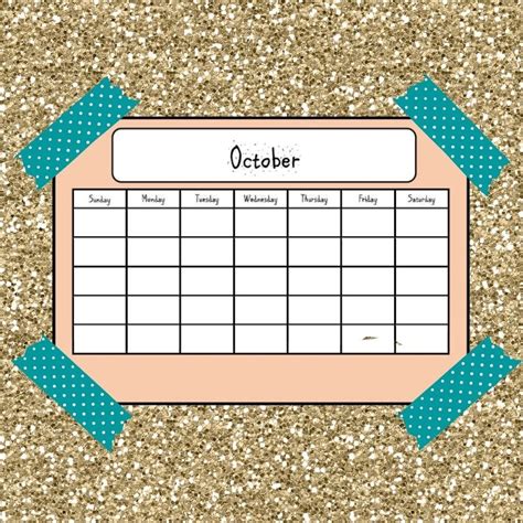 October Planning Calendar Free Download Petal Resources